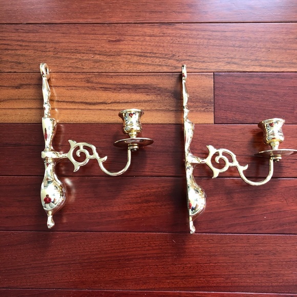 baldwin Accents Set Of 2 Baldwin Brass Candle Stick Wall Sconces